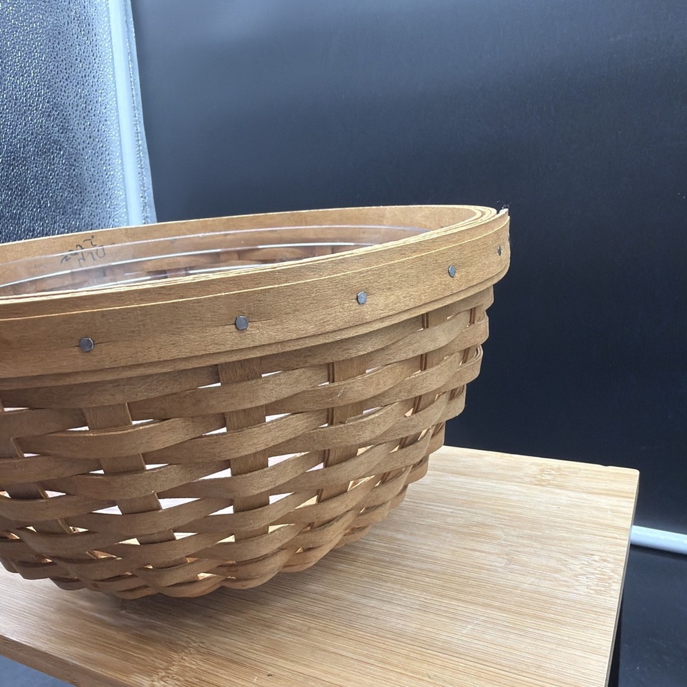 Longaberger 2002 Bowl Basket 9"Basket, 8" Hard Bowl - Picture 3 of 11
